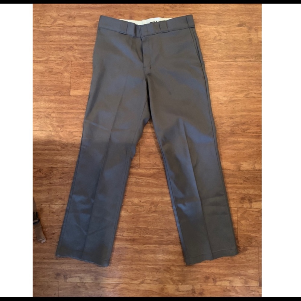 Dickies 874 Gray Creased Work Pants!